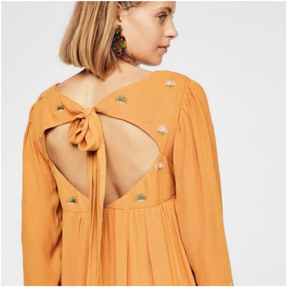 Free People Rhiannon Tie Back Mini Dress - Picture 2 of 6